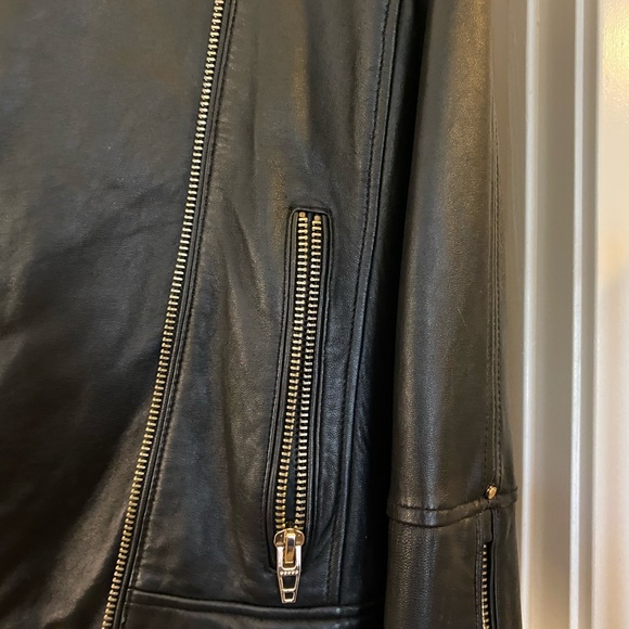 BLANK NYC LEATHER JACKET black and gold size M - Picture 5 of 5